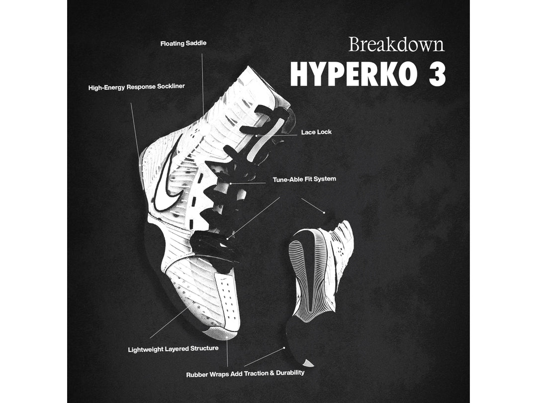 NIKE HyperKO 3, Schwarz/Weiss