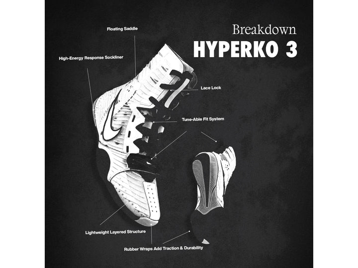 NIKE HyperKO 3, Schwarz/Weiss