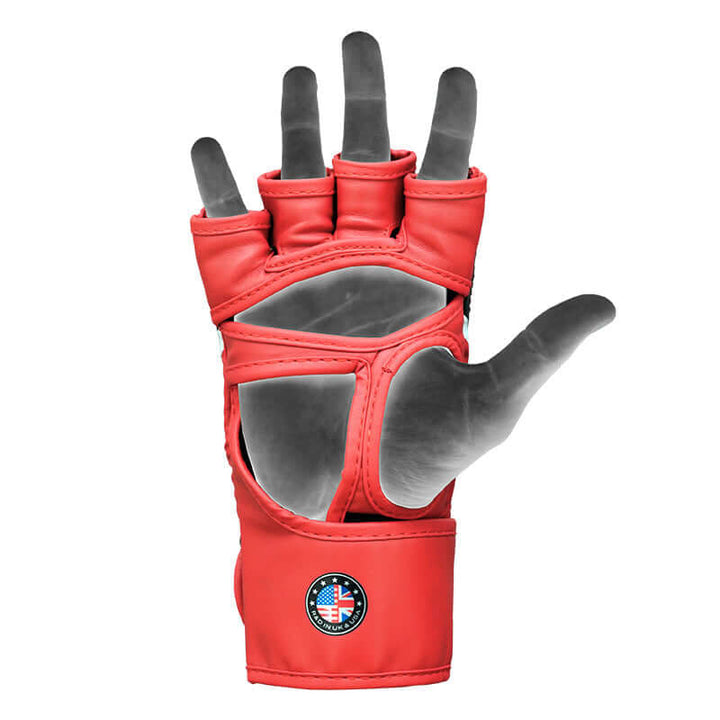 RDX Grappling Aura Plus T-17 MMA Fight Gloves, Rot