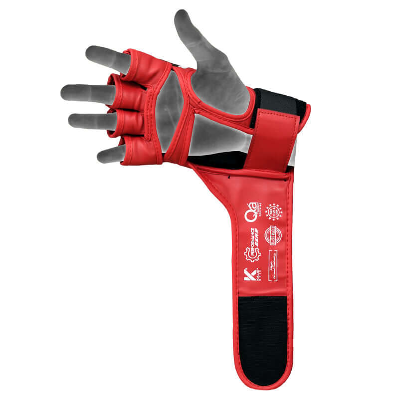 RDX Grappling Aura Plus T-17 MMA Fight Gloves, Rot