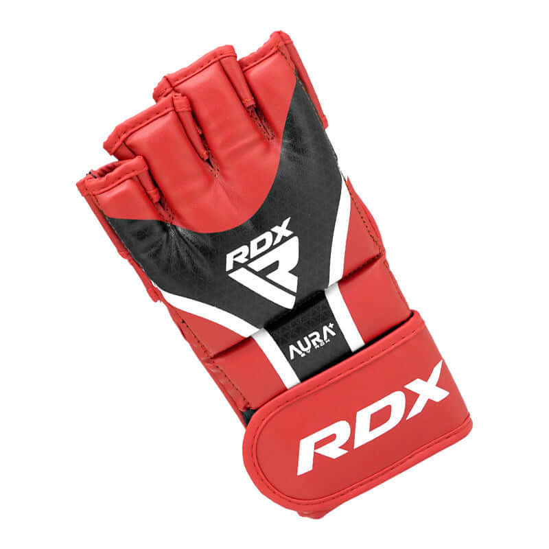 RDX Grappling Aura Plus T-17 MMA Fight Gloves, Rot