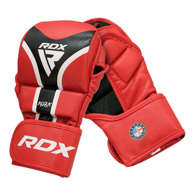 RDX Shooter Aura Plus T-17 MMA Sparring Handschuhe, Rot