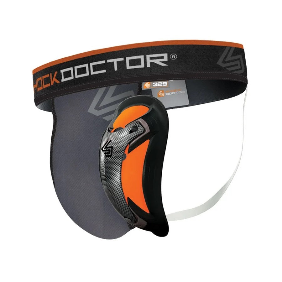 Shock Doctor Tiefschutz Slip für Kampfsport mit Ultra Carbon Flex Cup, Grau